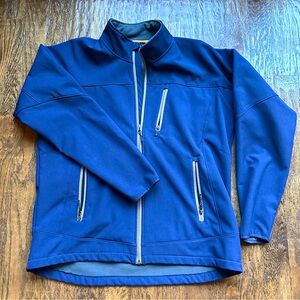 Orvis Men’s XL Soft Shell Windbreaker Jacket Blue Water Resistant